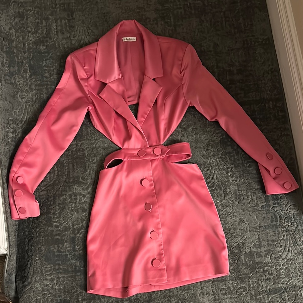 Valentino Vibrant Pink Belted Dress